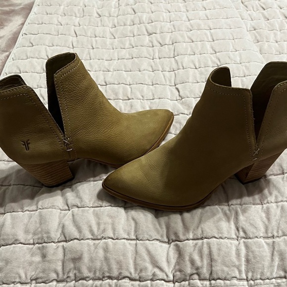 Frye Women's Ankle Boots in Olive Brown - Picture 3 of 5